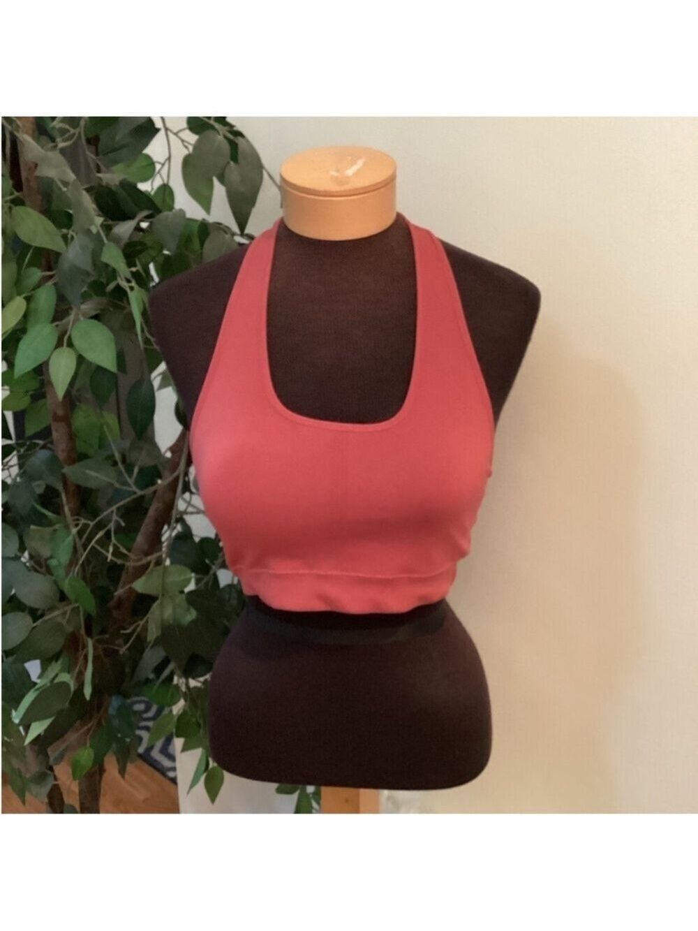 32 Degrees Cool Woman’s Small pullover racer back workout bra down rust …